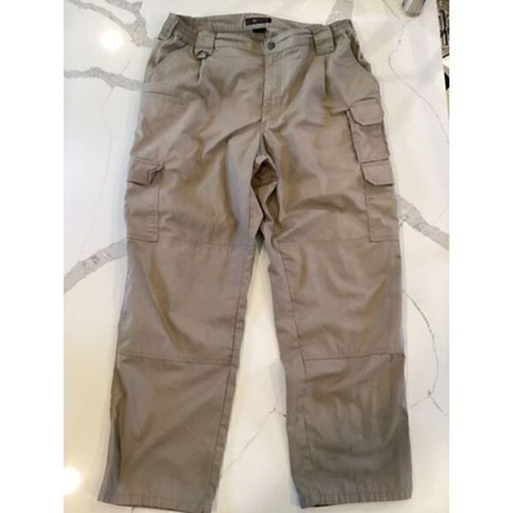 5.11 Tactical Taclite Pro Pants Ripstop Stone Sz 40 Mens - Picture 2 of 8